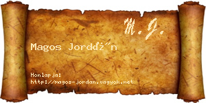 Magos Jordán névjegykártya